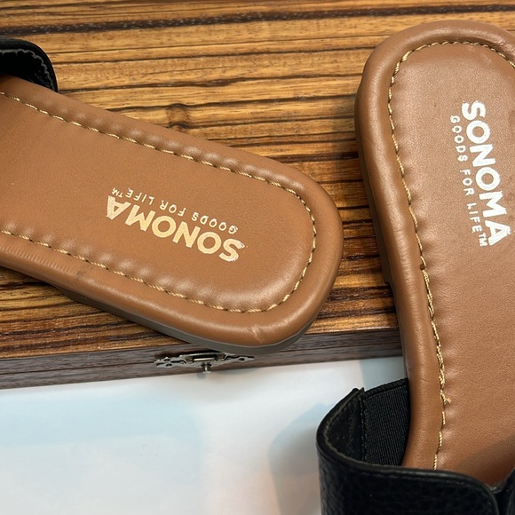 Sonoma Women's Black Flat Slip-On Sandals: S-6.5 - Picture 5 of 5